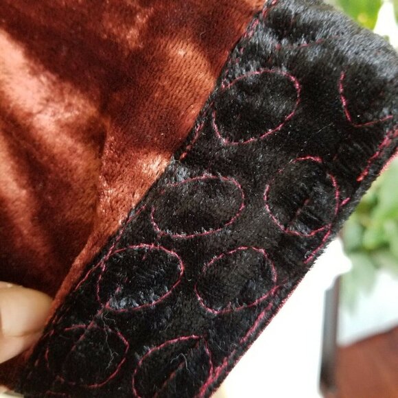 Vintage Size Small Reversible Jacket Patchwork Velvet and Silk Blend Yak Magik - Picture 10 of 12